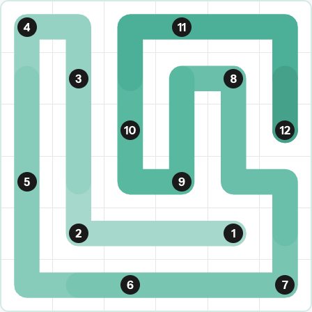 LinkedIn Zip Today - puzzle #240