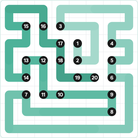 LinkedIn Zip Today - puzzle #264