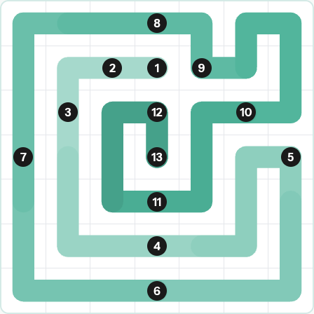 LinkedIn Zip Today - puzzle #269