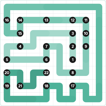 LinkedIn Zip Today - puzzle #270