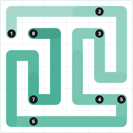 LinkedIn Zip Today - puzzle #276