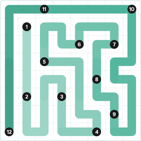 LinkedIn Zip Today - puzzle #277