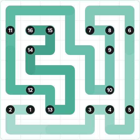 LinkedIn Zip Today - puzzle #285