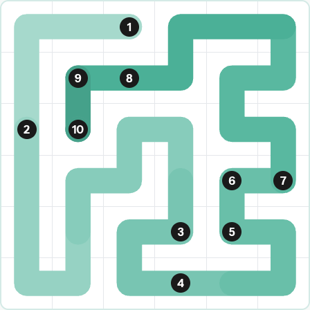 LinkedIn Zip Today - puzzle #289