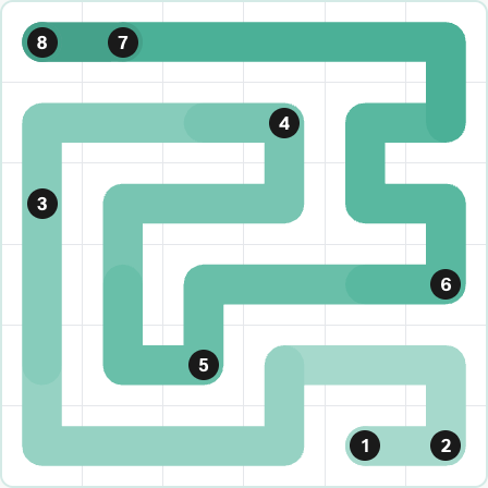 LinkedIn Zip Today - puzzle #290