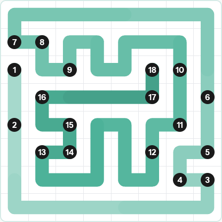 LinkedIn Zip Today - puzzle #297