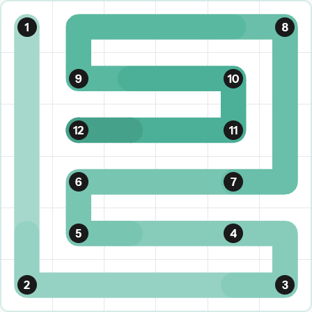 LinkedIn Zip Today - puzzle #315