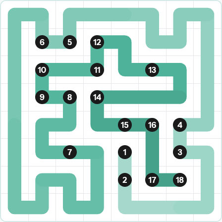 LinkedIn Zip Today - puzzle #328