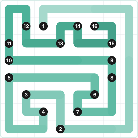 LinkedIn Zip Today - puzzle #334