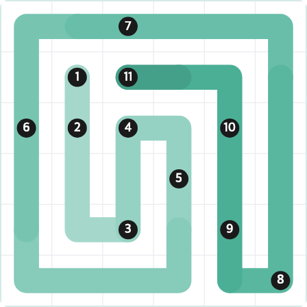 LinkedIn Zip Today - puzzle #337