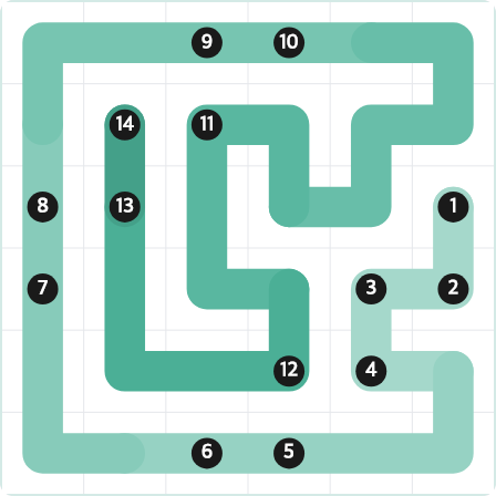 LinkedIn Zip Today - puzzle #338