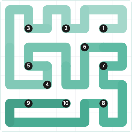 LinkedIn Zip Today - puzzle #342