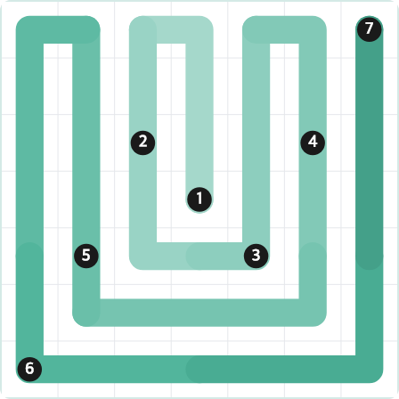 LinkedIn Zip Today - puzzle #344