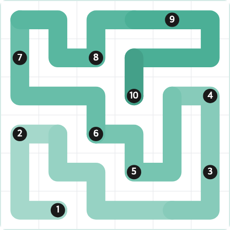 LinkedIn Zip Today - puzzle #353