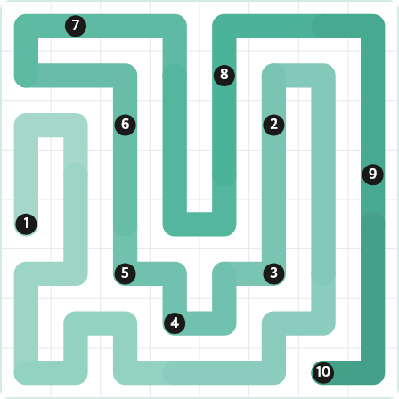 LinkedIn Zip Today - puzzle #355