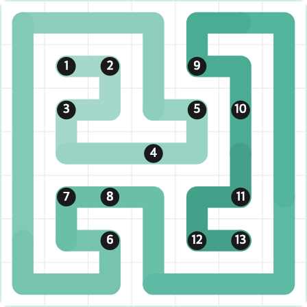 LinkedIn Zip Today - puzzle #356