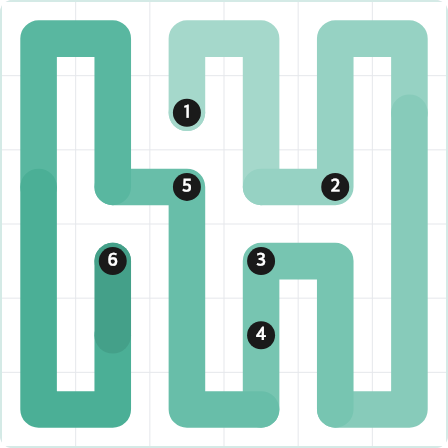 LinkedIn Zip Today - puzzle #357