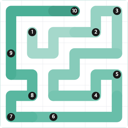 LinkedIn Zip Today - puzzle #372