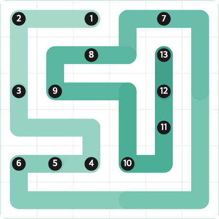 LinkedIn Zip Today - puzzle #469