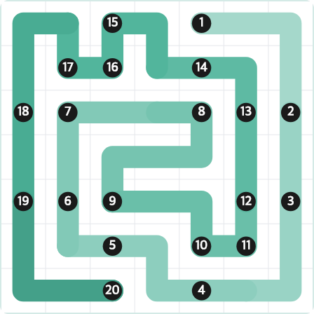 LinkedIn Zip Today - puzzle #471