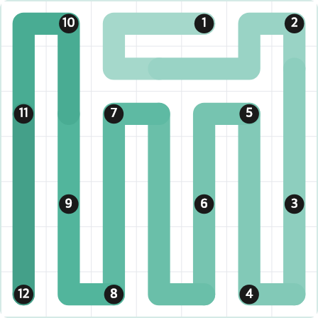LinkedIn Zip Today - puzzle #472