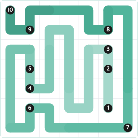LinkedIn Zip Today - puzzle #473