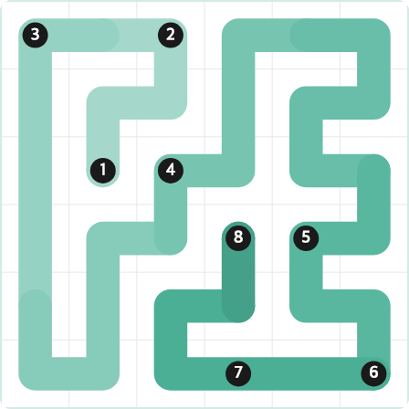 LinkedIn Zip Today - puzzle #484